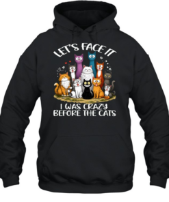 Cat Let's Face It I Was Crazy Before The Cats  Unisex Hoodie