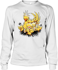 Chocobo Family graphic  Long Sleeved T-shirt