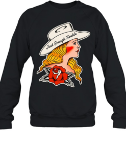 Cowgirl Western just enough trouble graphic  Unisex Sweatshirt