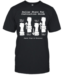 Dallas Stars Fan Instruction Guide Funny Hockey Cheer Fist Pump  Classic Men's T-shirt