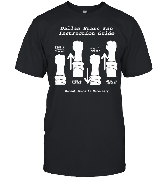 Dallas Stars Fan Instruction Guide Funny Hockey Cheer Fist Pump Classic Men's T-shirt