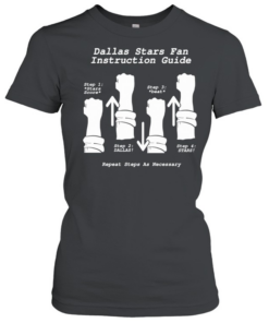 Dallas Stars Fan Instruction Guide Funny Hockey Cheer Fist Pump Classic Women's T-shirt