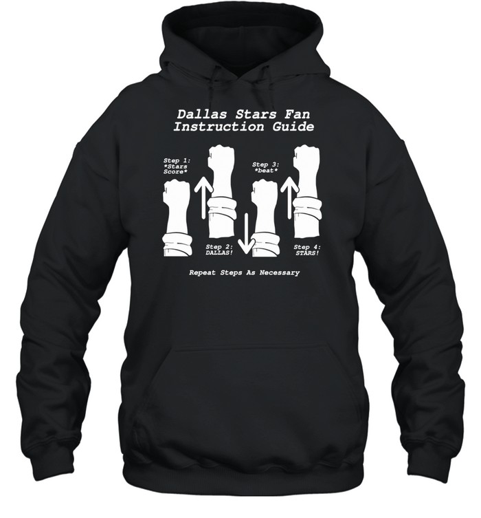 Dallas Stars Fan Instruction Guide Funny Hockey Cheer Fist Pump Unisex Hoodie