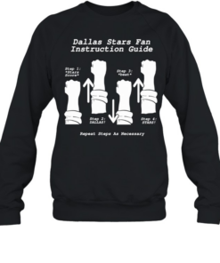 Dallas Stars Fan Instruction Guide Funny Hockey Cheer Fist Pump Unisex Sweatshirt