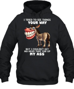 Donkey I Tried To See Things Your Way But I Couldn’t Get My Head That Far Up My Ass  Unisex Hoodie