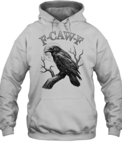 F-Caw-F Funny Black Bird Moon Gothic Adult Humor Tee Unisex Hoodie