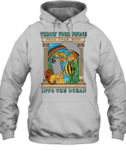 Fish throw your phone in to the ocean Unisex Hoodie