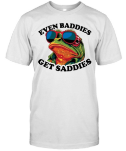 Funny Even Baddies get Saddies Frog  Classic Men's T-shirt