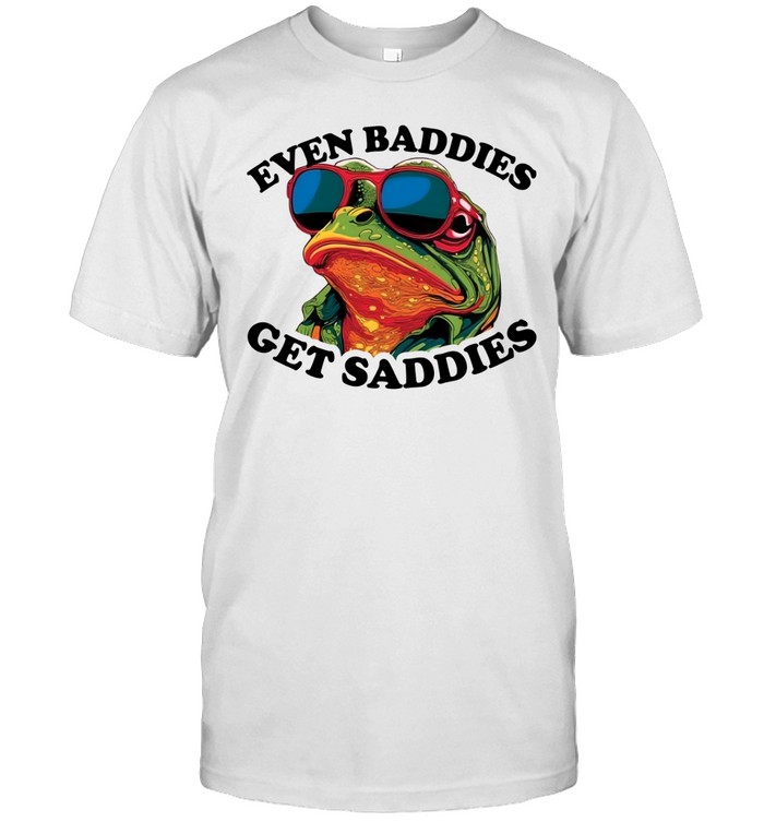 Funny Even Baddies get Saddies Frog Classic Men's T-shirt