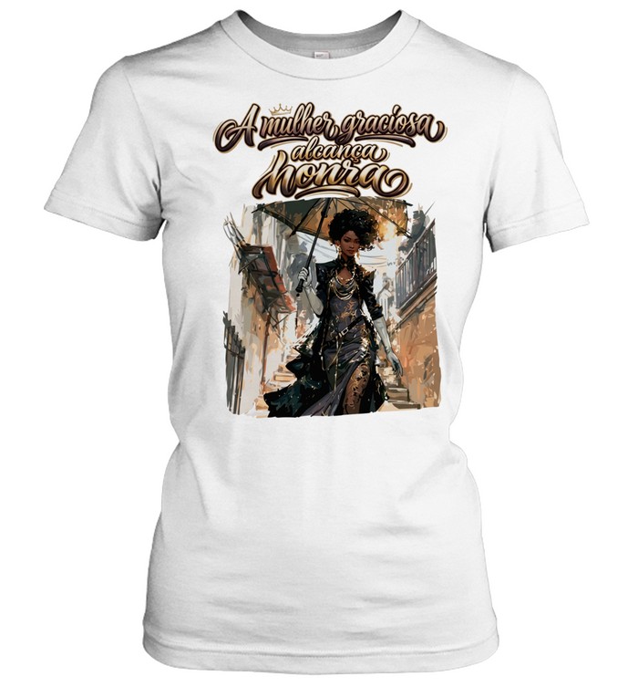 Girl a mulher graciosa alcanca honra Classic Women's T-shirt