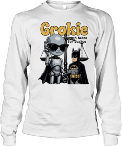 Grokie Batman Truth Robot for Justice Long Sleeved T-shirt
