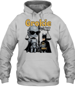 Grokie Batman Truth Robot for Justice Unisex Hoodie