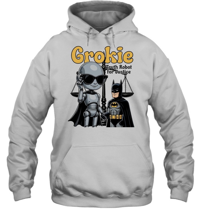 Grokie Batman Truth Robot for Justice Unisex Hoodie