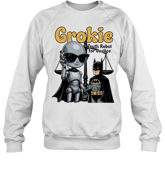 Grokie Batman Truth Robot for Justice Unisex Sweatshirt