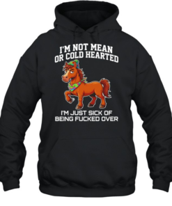 Horse i’m not mean or cold hearted i’m just sick of being fucked over  Unisex Hoodie