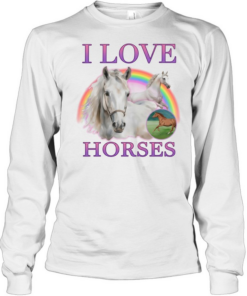 I Love whores rainbows 90s bootleg  Long Sleeved T-shirt