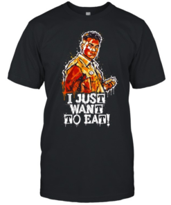 I just want to eat typography character  Classic Men's T-shirt