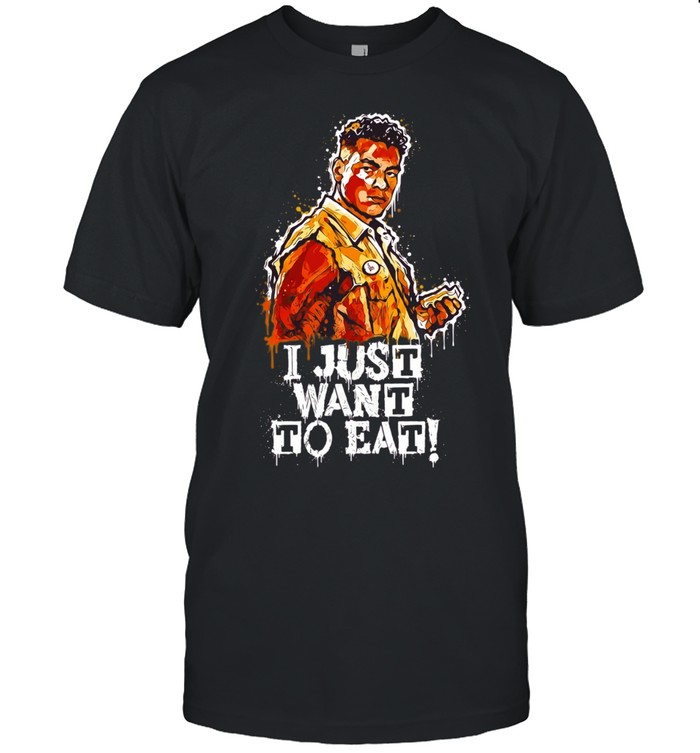 I just want to eat typography character Classic Men's T-shirt