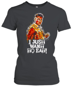 I just want to eat typography character Classic Women's T-shirt
