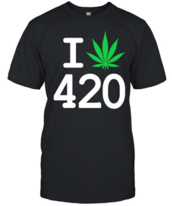 I love weed 420 Day  Classic Men's T-shirt
