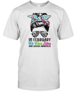 In February We Wear Zebra Messy Bun  Classic Men's T-shirt