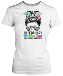 In February We Wear Zebra Messy Bun  Classic Women's T-shirt