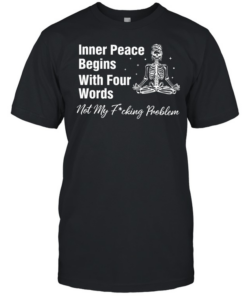 Inner Peace Four Words Skeleton T- Classic Men's T-shirt