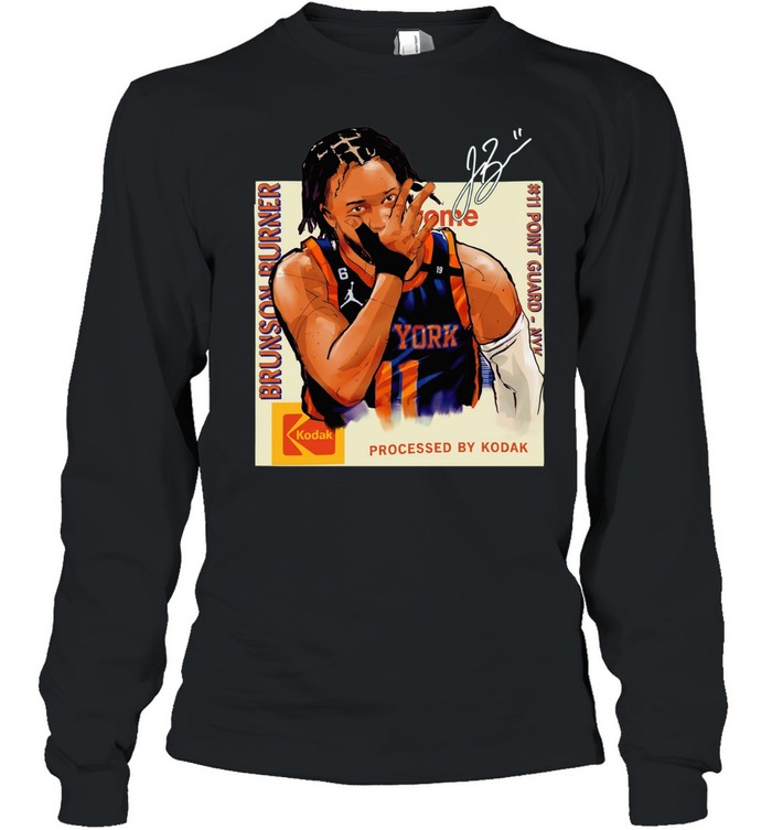 Jalen Brunson Burner 1A New York basketball signature Long Sleeved T-shirt