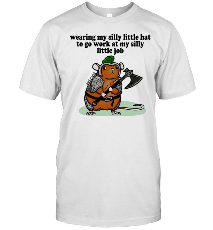 Knight Hamster wearing my silly little hat to go work at my silly little job Classic Men's T-shirt