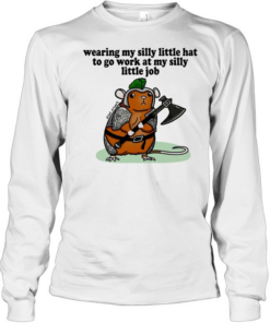 Knight Hamster wearing my silly little hat to go work at my silly little job Long Sleeved T-shirt