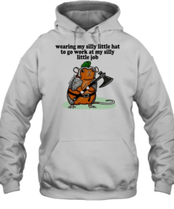 Knight Hamster wearing my silly little hat to go work at my silly little job Unisex Hoodie