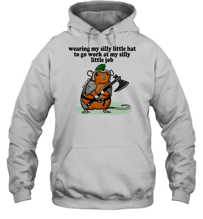 Knight Hamster wearing my silly little hat to go work at my silly little job Unisex Hoodie