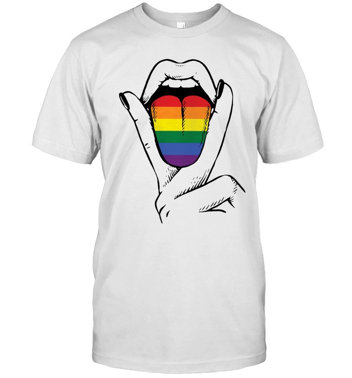 LGBT Lesbian Tongue Classic Men's T-shirt