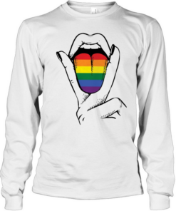LGBT Lesbian Tongue Long Sleeved T-shirt
