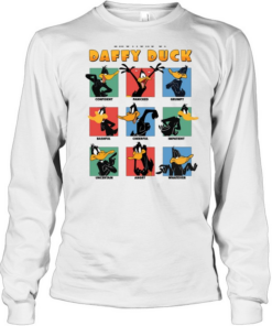 Looney Tunes Emotions Of Daffy Duck  Long Sleeved T-shirt