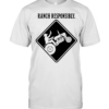 Man Is driving a farm tractor while drinking alcohol ranch responsibly  Classic Men's T-shirt