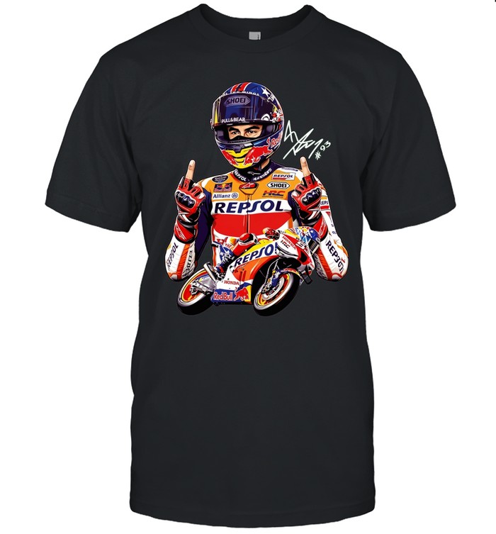 Marc Marquez racing signature middle finger meme Classic Men's T-shirt