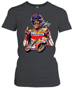 Marc Marquez racing signature middle finger meme Classic Women's T-shirt