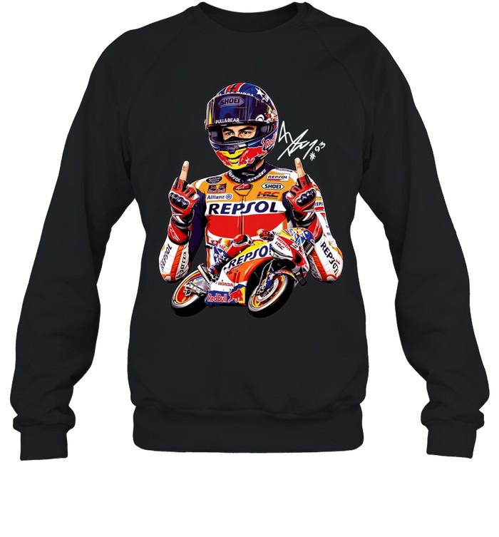 Marc Marquez racing signature middle finger meme Unisex Sweatshirt