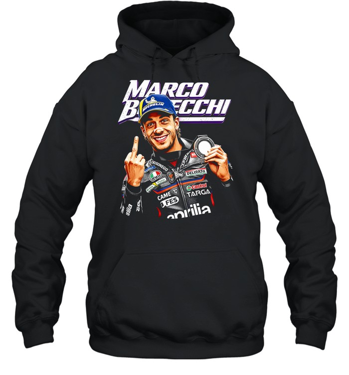 Marco Bezzecchi racing middle finger meme Unisex Hoodie
