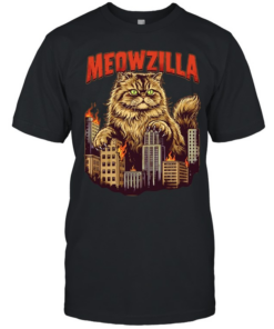 Meowzilla city skyline graphic T- Classic Men's T-shirt