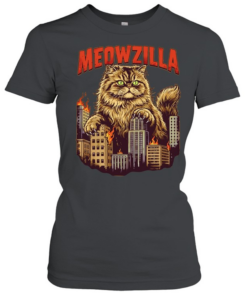 Meowzilla city skyline graphic T- Classic Women's T-shirt