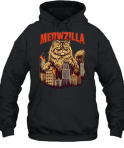 Meowzilla city skyline graphic T- Unisex Hoodie