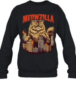 Meowzilla city skyline graphic T- Unisex Sweatshirt
