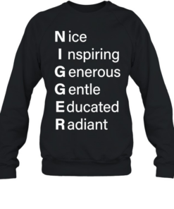 NIGGGER Nice inspiring generous gentle educated radiant  Unisex Sweatshirt