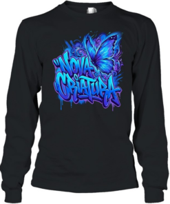 Nova criatura butterfly and lightning graphic  Long Sleeved T-shirt
