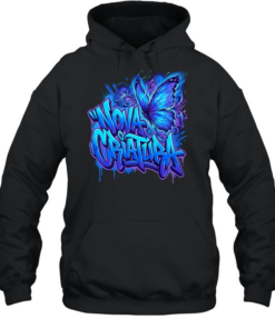 Nova criatura butterfly and lightning graphic  Unisex Hoodie