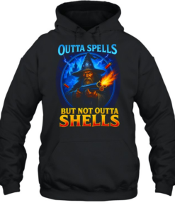 Outta spells but not outta shells ironic wizard meme  Unisex Hoodie