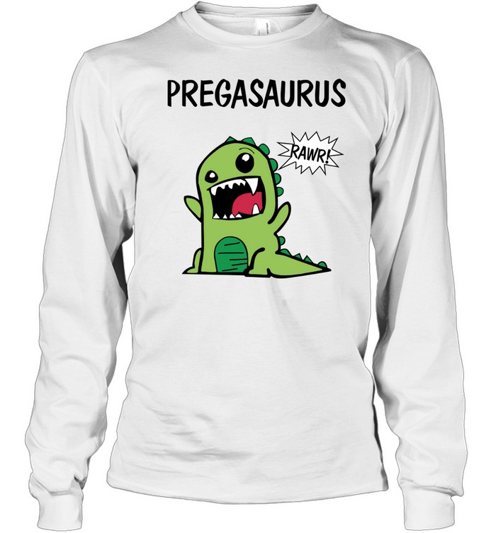 Pregasaurus Rawr Dinosaur Long Sleeved T-shirt
