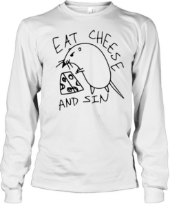 Rat eat cheese and sin T- Long Sleeved T-shirt